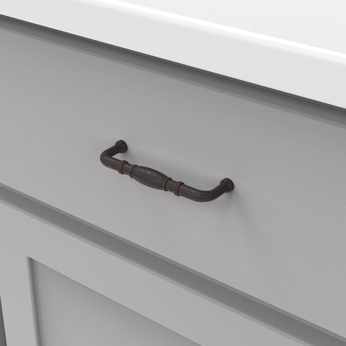 Hickory Hardware Williamsburg 3-3/4-in (96mm) Center to Center Oil-Rubbed Bronze Highlighted Rectangular Handle Drawer Pull