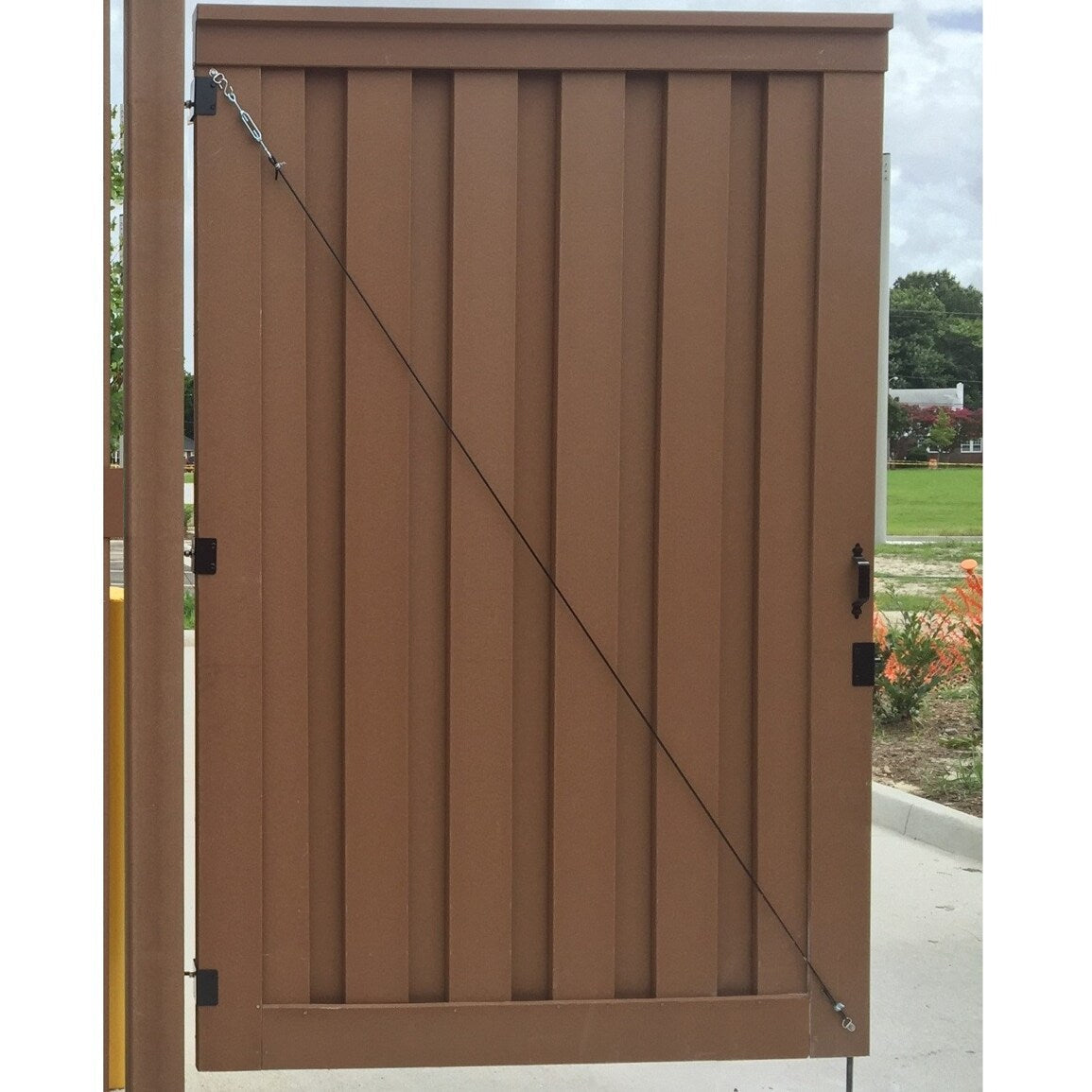 Trex Fencing Seclusions 0.375-ft H x 0.375-ft W Black Residential Composite Fence Gate