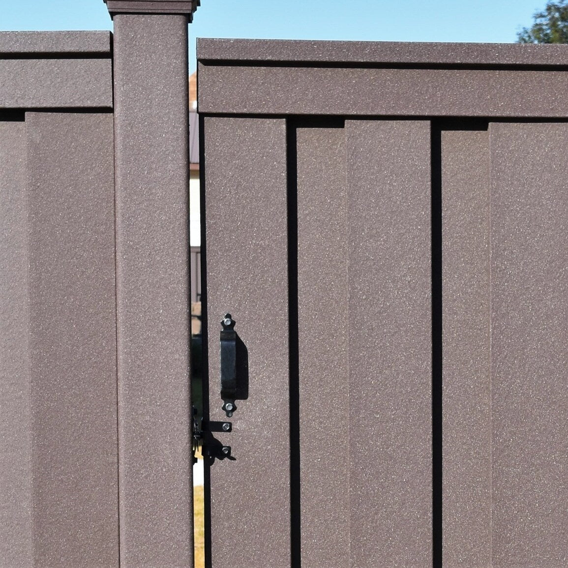 Trex Fencing Seclusions 0.67-ft H x 0.125-ft W Black Residential Composite Fence Gate