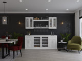 NewAge Products Home Bar 84-in x 85-in White Rectangle Bar Cabinet