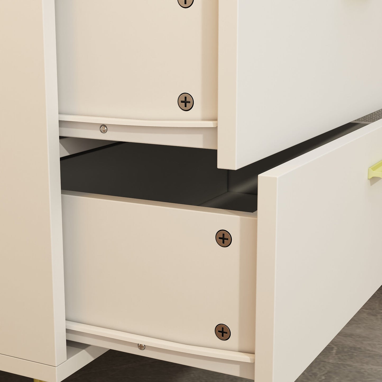 FUFU&GAGA 4-Drawer Chest White 4-Drawer Accent Chest