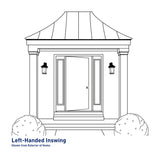 Therma-Tru Benchmark Doors Smooth-Star 36-in x 80-in Fiberglass Craftsman 6-Lite Left-Hand Inswing Ready-to-Paint Prehung Front Door with Brickmould