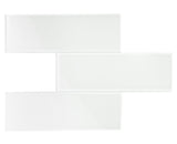 Giorbello Classic Premium White 3-in x 9-in Glossy Glass Subway Wall Tile (5-sq. ft/ Carton)