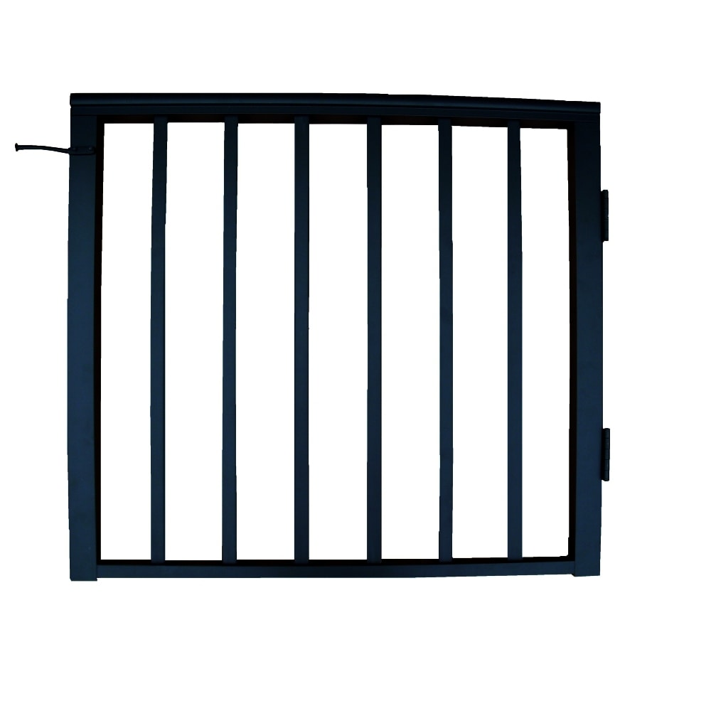 Wolf Handrail 36-in L x 36-in H Hammered Black Aluminum Deck Railing Gate (Assembled)