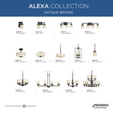 Progress Lighting Alexa 4-Light Antique Bronze Modern/Contemporary Chandelier