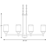 Progress Lighting Alexa 4-Light Brushed Nickel Modern/Contemporary Chandelier