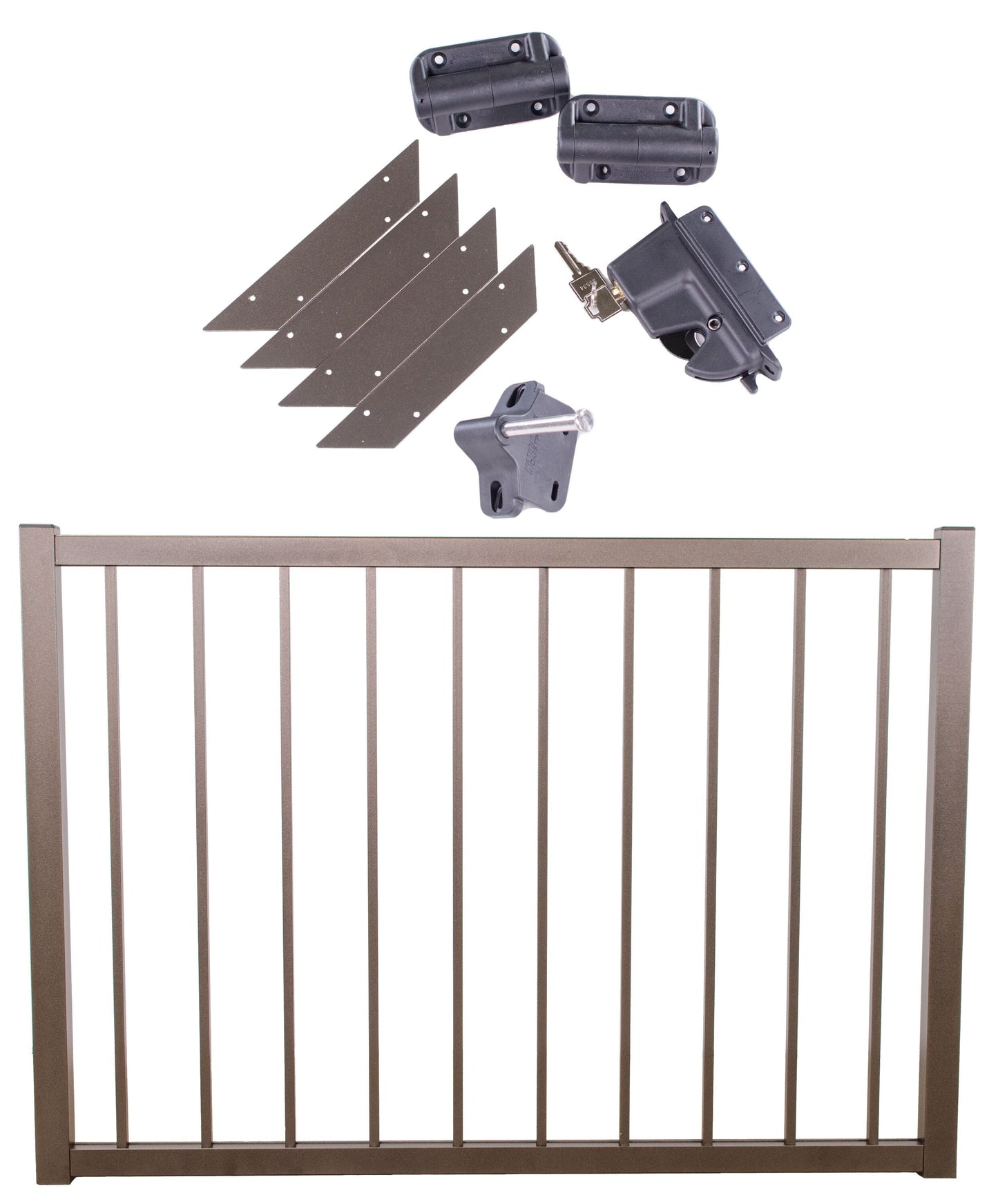 Harmony Railing 48-in L x 42-in H Bronze Aluminum Deck Railing Gate (Assembled)