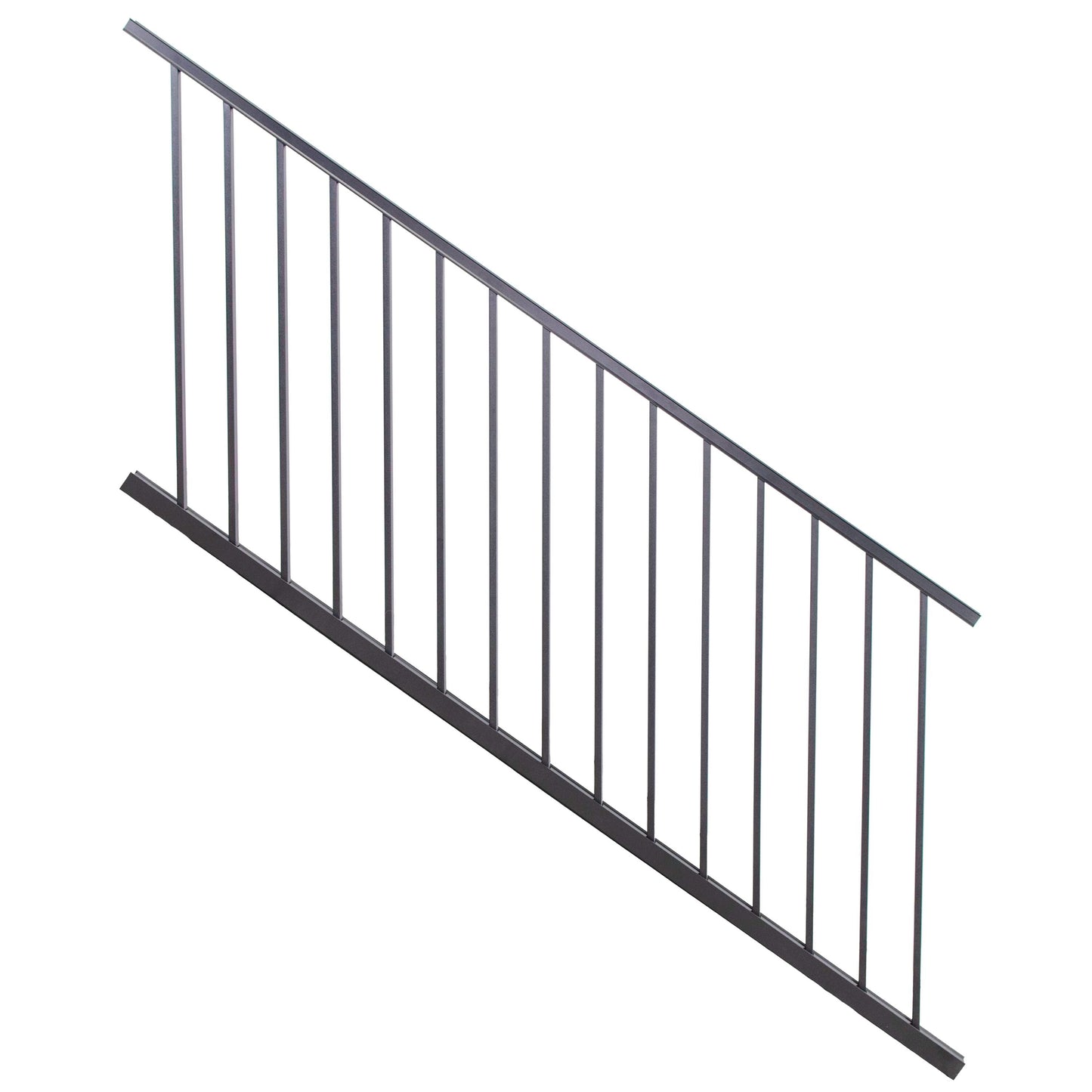 Harmony Railing 6-ft x 34-in Black Aluminum Deck Stair Rail Kit