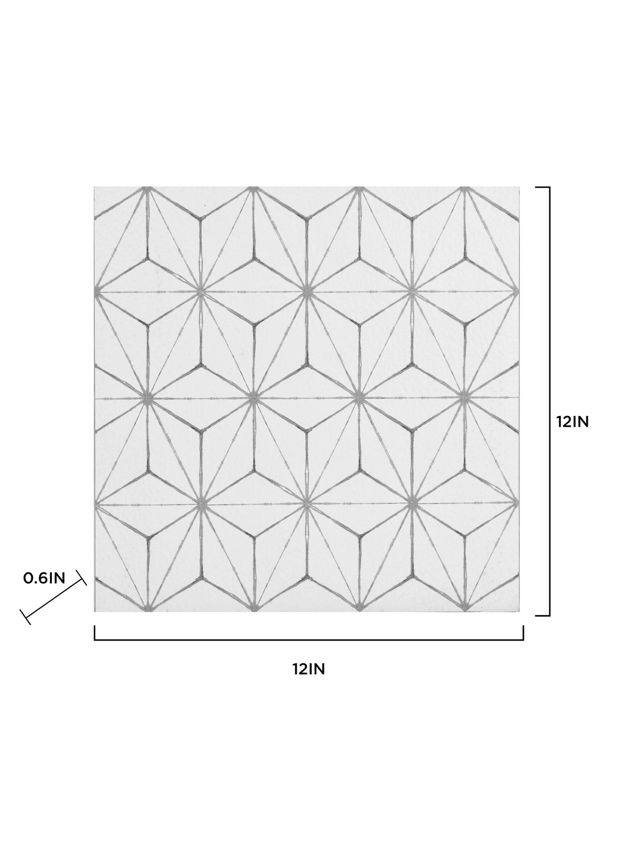 FloorPops Kikko 20-Piece 12-in x 12-in White Peel-and-Stick Vinyl Floor Tile (20-sq ft)