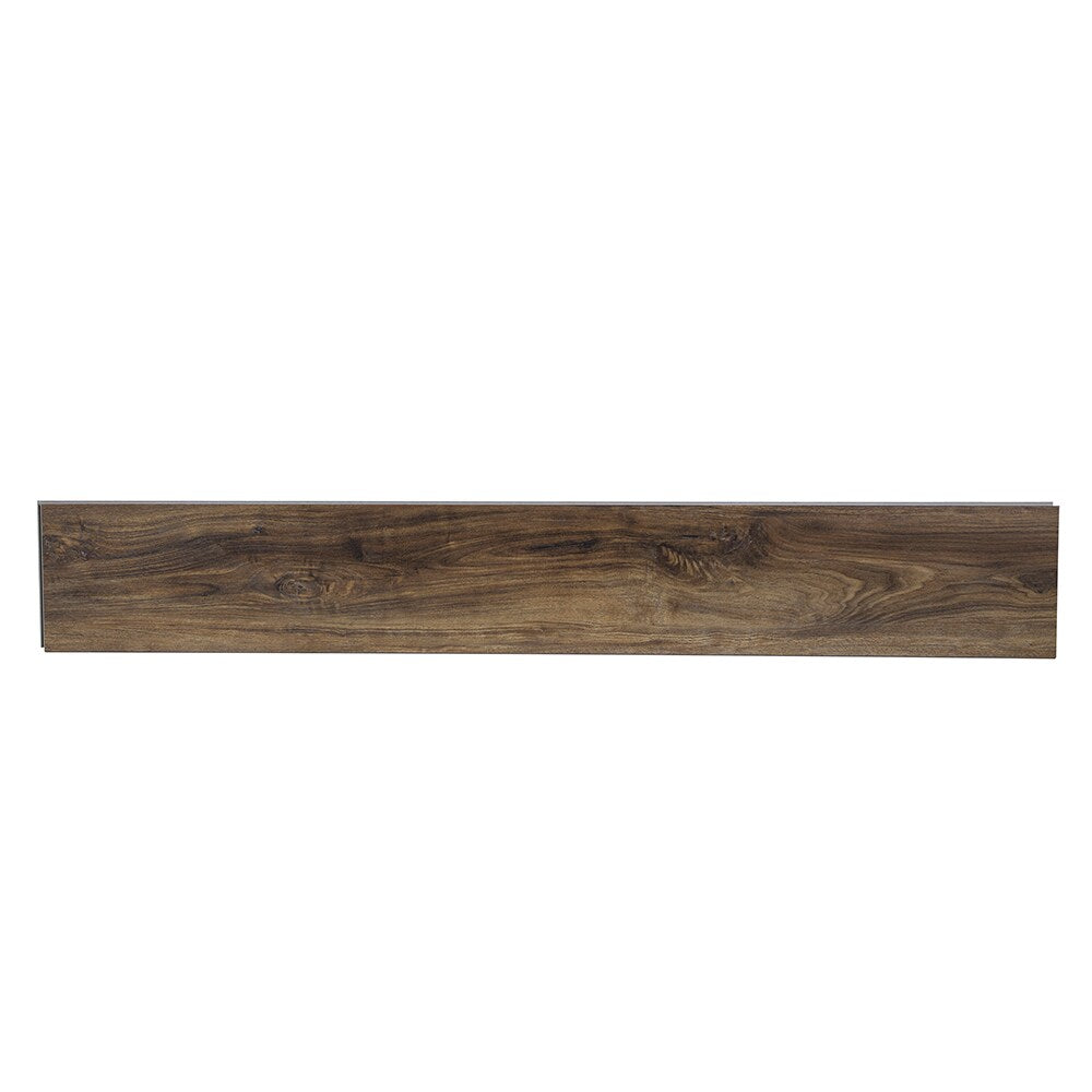 STAINMASTER Sample Highland Walnut Water Resistant Wood Look Interlocking Luxury Vinyl Plank, 12-mil Wear Layer, 7.08-in W