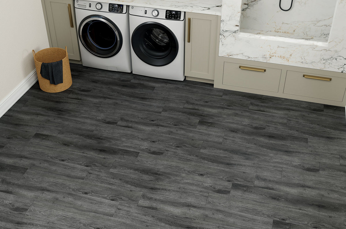STAINMASTER PetProtect Obsidian Brown 7-mm x 7-in W x 48-in L Waterproof Interlocking Luxury Vinyl Plank Flooring (18.57-sq ft/case)