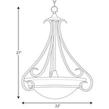 Progress Lighting Torino 3-Light Bronze Transitional Chandelier