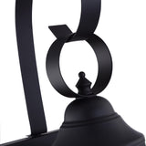 Portfolio Trevett 14-in H Matte Black Outdoor Wall Lantern, Seeded Glass, Medium Base E26