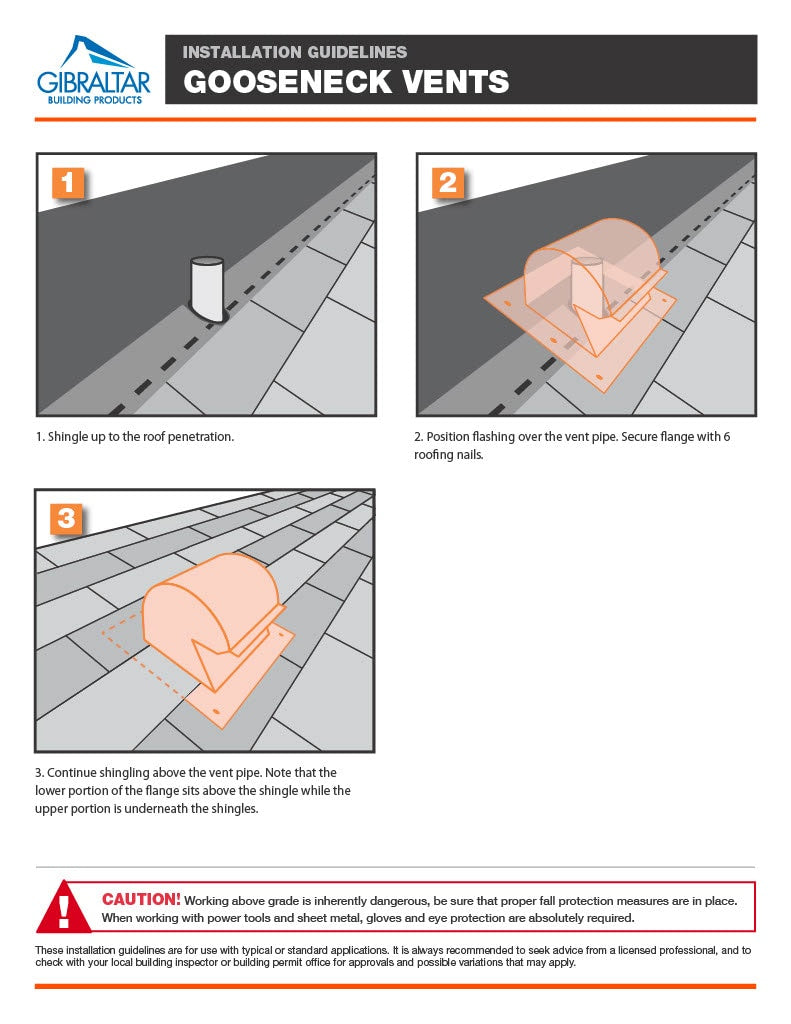 Gibraltar Building Products 10-in x 8.5-in Galvanized Steel Vent and Pipe Flashing, Gooseneck Roof Vent