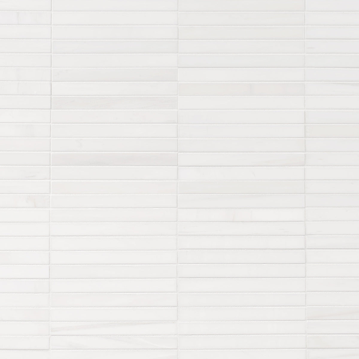 Artmore Tile Bianco Dolomite White 12-in x 12-in Honed Natural stone Marble Marble look Linear Mosaic Floor and Wall Tile product image
