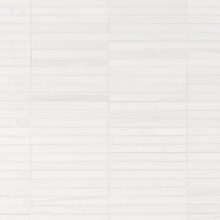 Artmore Tile Bianco Dolomite White 12-in x 12-in Honed Natural stone Marble Marble look Linear Mosaic Floor and Wall Tile product image