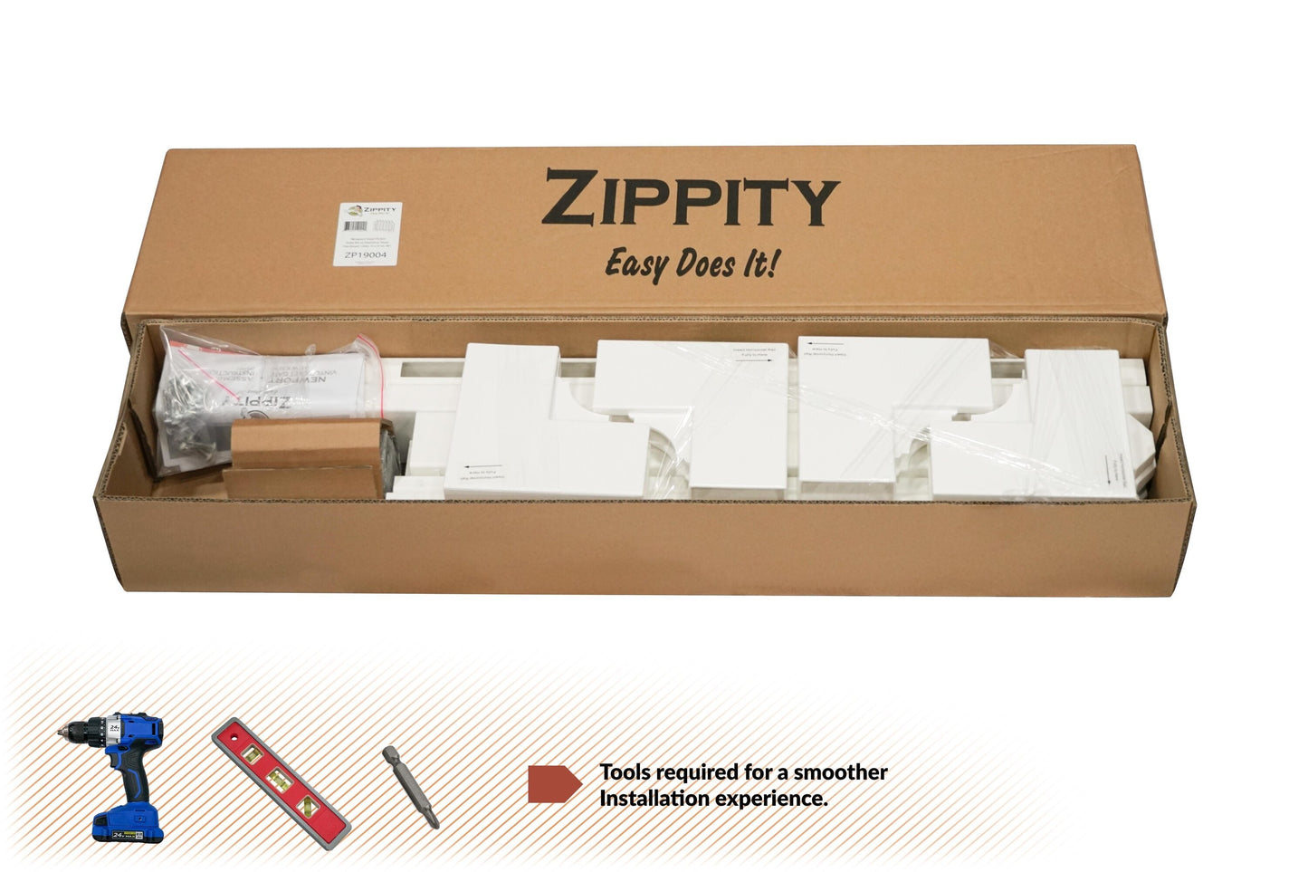 Zippity Outdoor Products Newport 2.5-ft H x 3-ft W White Vinyl Flat-top Fence Gate Kit (Unassembled)