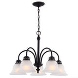 Project Source Fallsbrook 5-Light Dark Oil-Rubbed Bronze Chandelier, 22.44-in W x 16.54-in H