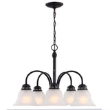Project Source Fallsbrook 5-Light Dark Oil-Rubbed Bronze Chandelier, 22.44-in W x 16.54-in H