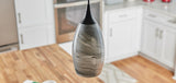 Portfolio 7.88-in H x 4.75-in W Granite Storm Art Glass Cylinder Pendant Light Shade