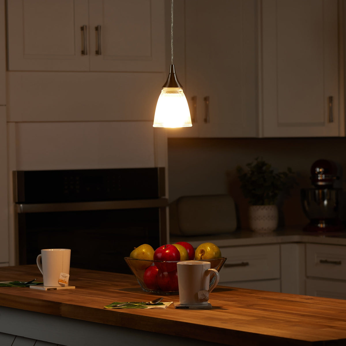 Portfolio Nickel Transitional Teardrop Pendant Light, Mix and Match Mini, 63-in Max Height
