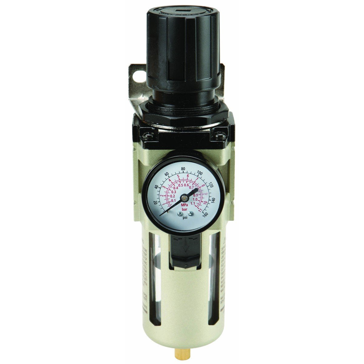 Central Pneumatic 1/2 in. Air Line Filter/Regulator with Gauge