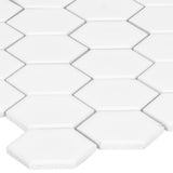 Satori Hudson Brilliant White Matte 11-in x 12-in Porcelain Hexagon Wall Tile