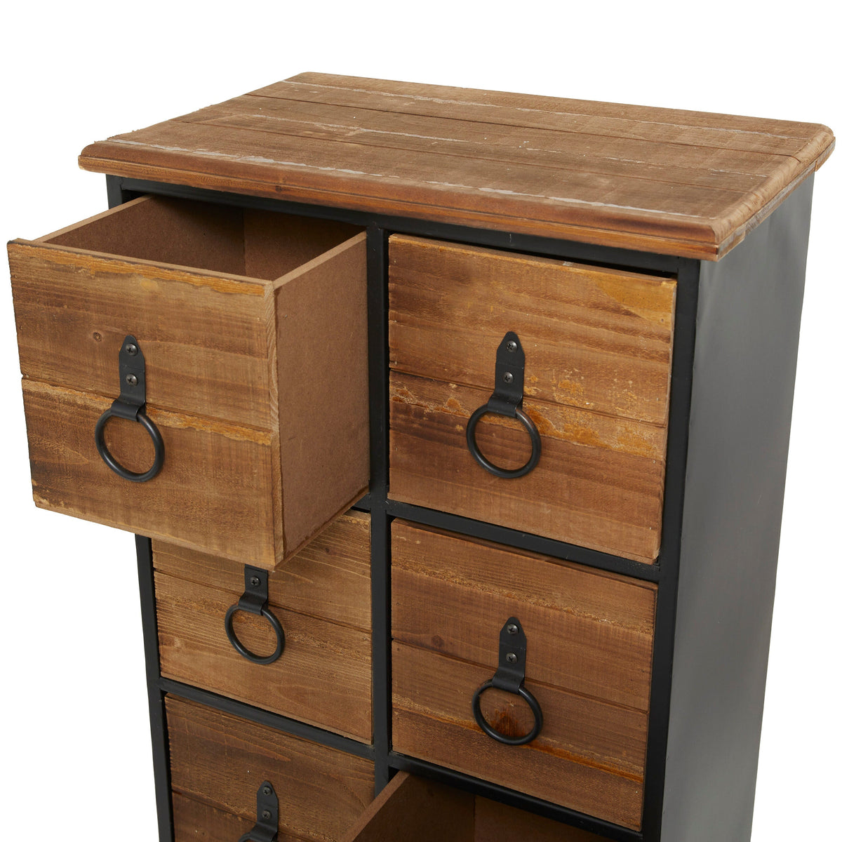 Grayson Lane Brown Rustic Metal Media Cabinet