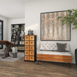 Grayson Lane Brown Rustic Metal Media Cabinet
