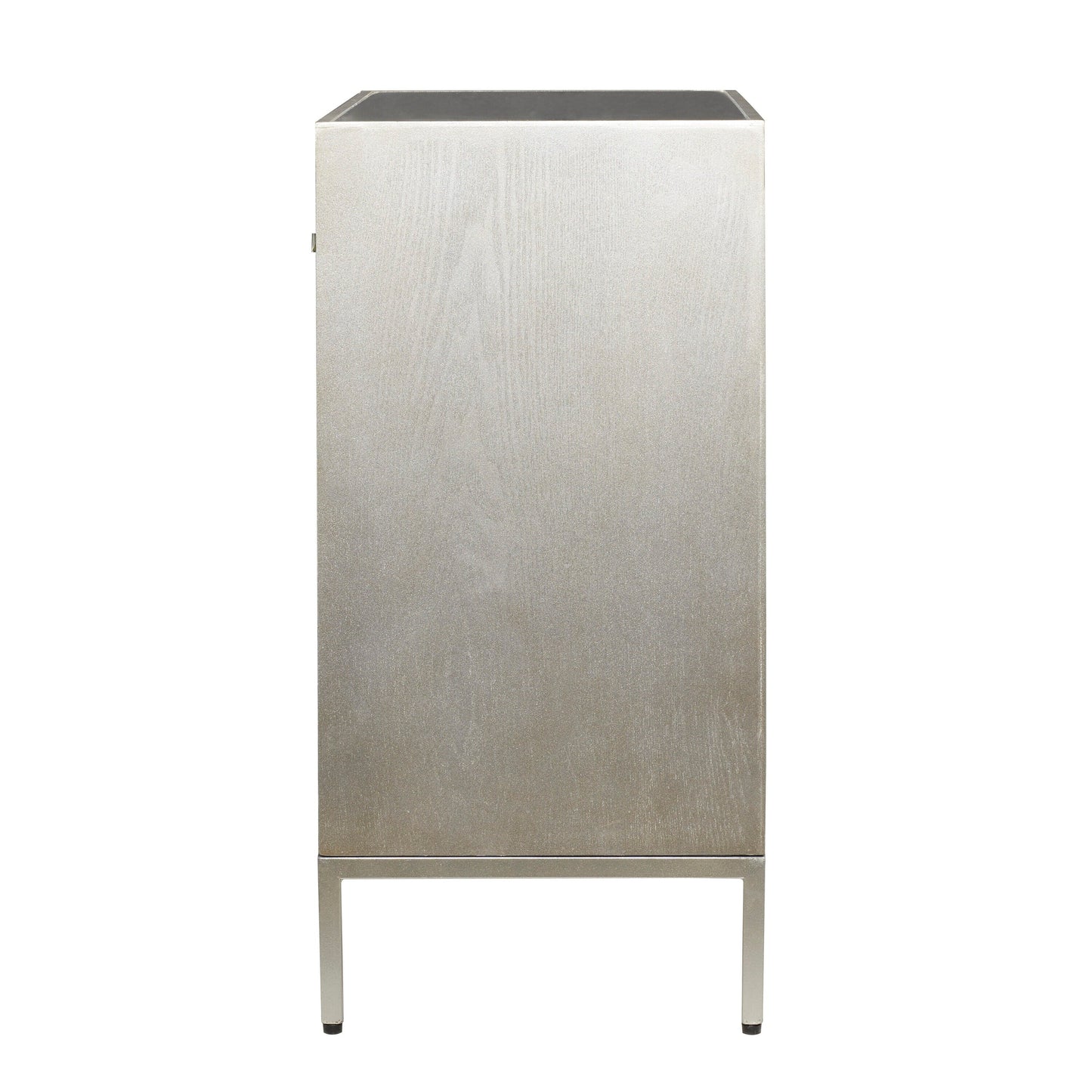 Grayson Lane Beige Upholstered with Mirrored Top 3-Drawer Accent Chest