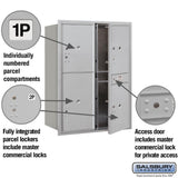 3700 Horizontal Series 3-Parcel Locker Recessed Mount Mailbox - Super Arbor