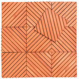 Maocao Hoom 11-in x 11-in Brown Prefinished Pressure Treated Wood Deck Tile (8.4-sq ft)