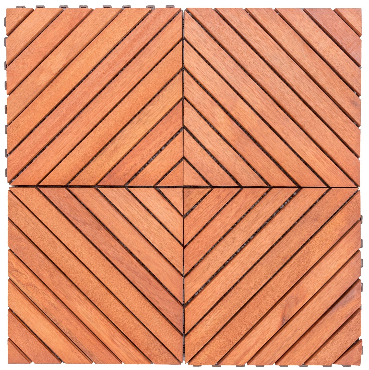 Maocao Hoom 11-in x 11-in Brown Prefinished Pressure Treated Wood Deck Tile (8.4-sq ft)