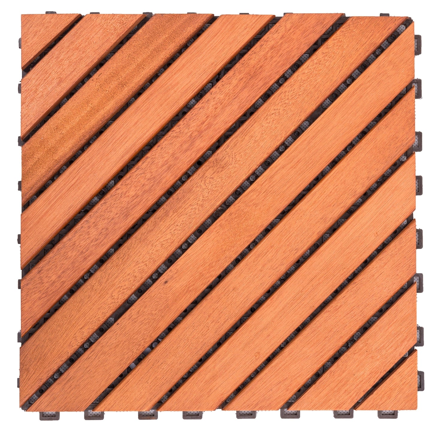 Maocao Hoom 11-in x 11-in Brown Prefinished Pressure Treated Wood Deck Tile (8.4-sq ft)