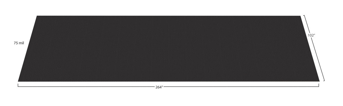 G-Floor Diamond Tread 8-1/2-ft x 22-ft Midnight Black Diamond Plate Garage Floor Roll, 75-mil PVC