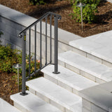 VEVOR Handrails Stair Railing 2-ft x 38-in Black Steel Deck Stair Rail Kit