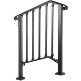 VEVOR Handrails Stair Railing 2-ft x 38-in Black Steel Deck Stair Rail Kit