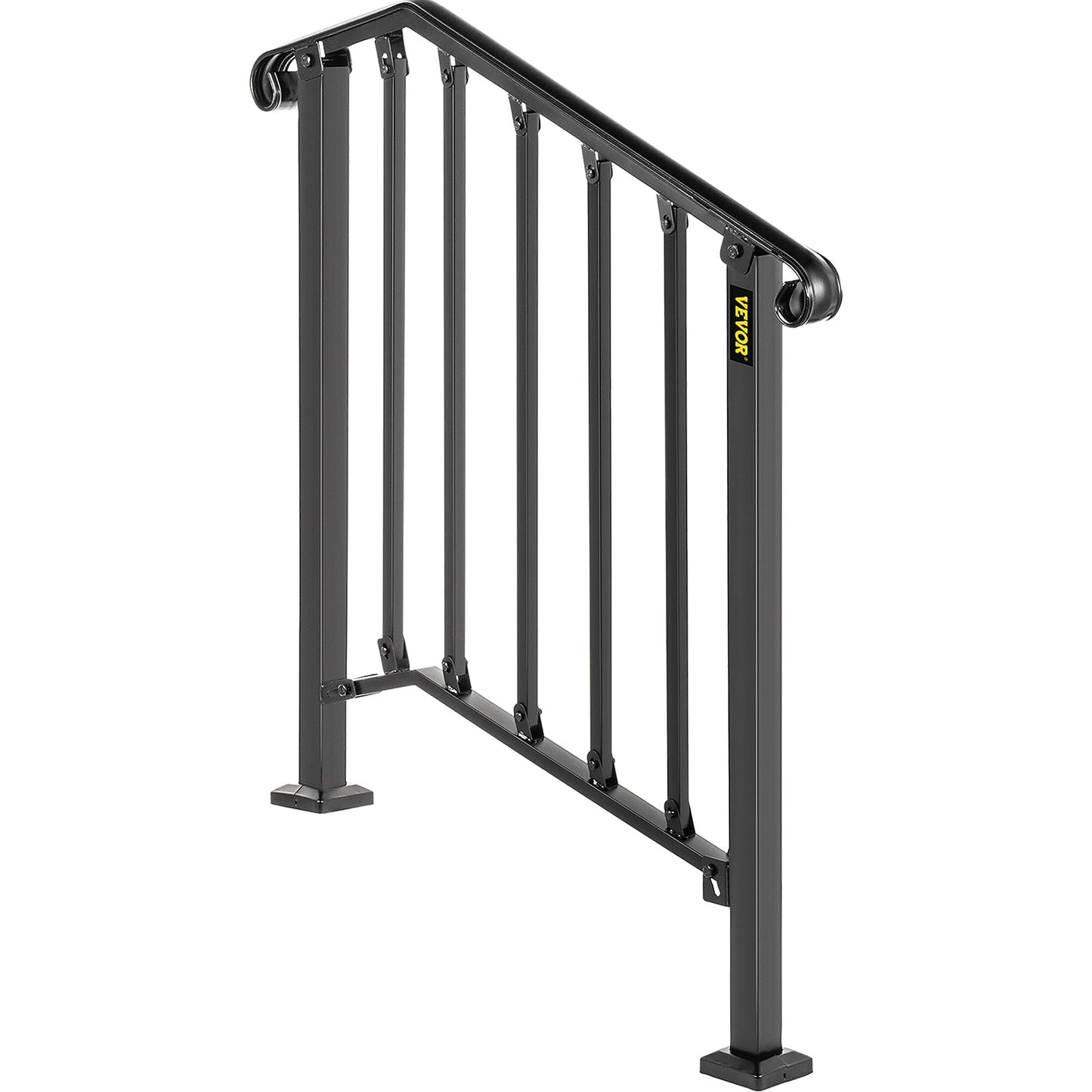 VEVOR Handrails Stair Railing 2-ft x 38-in Black Steel Deck Stair Rail Kit