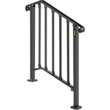 VEVOR Handrails Stair Railing 2-ft x 38-in Black Steel Deck Stair Rail Kit