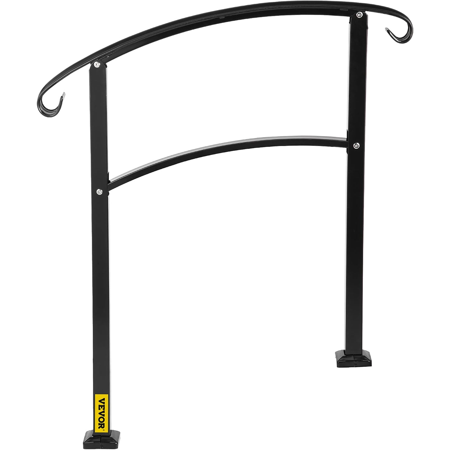 VEVOR Handrails Stair Railing 2-ft x 42-in Black Steel Deck Stair Rail Kit