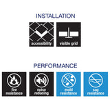 Armstrong Ceilings 48-in x 24-in Yuma White Drop Acoustic Ceiling Tiles, 8-Pack (15/16-in Grid)
