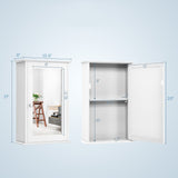 Goplus 6-in x 21-in x 13.5-in White Soft Close Bathroom Wall Cabinet