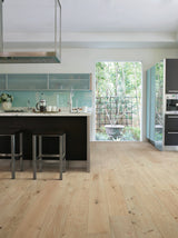 Villa Barcelona White oak Denia hardwood flooring — installed room view