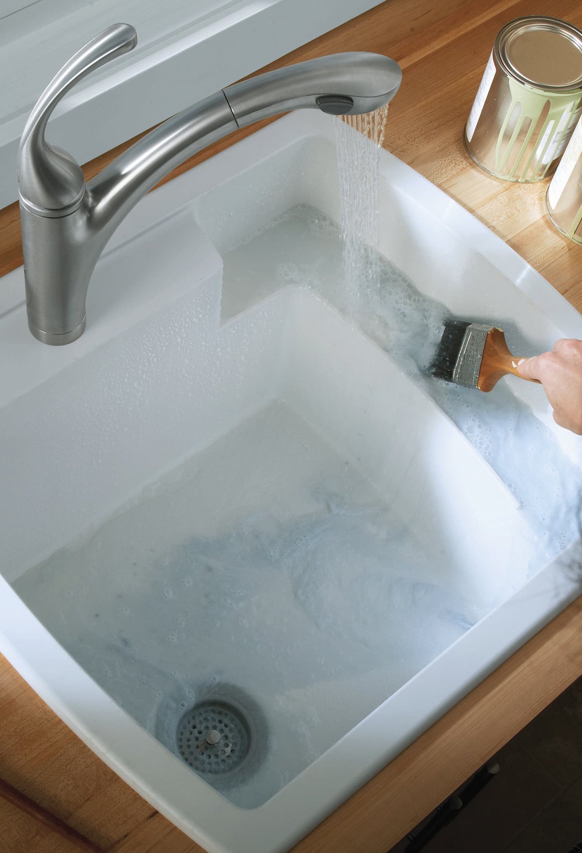 Sterling Latitude 22-in x 25-in White Utility Tub - Dual-Mount