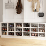 FUFU&GAGA Contemporary Hanging Wardrobe with Storage Compartments, Coat Hooks, and Shoe Cabinets