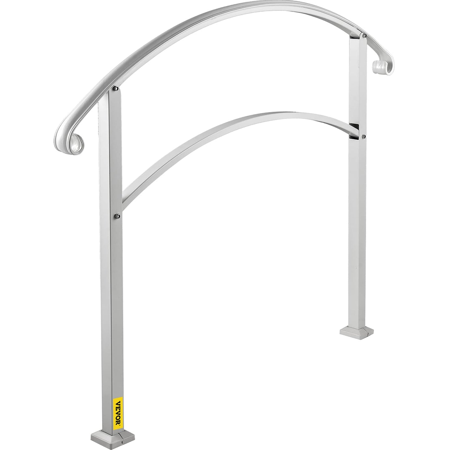 VEVOR Handrails Stair Railing 2-ft x 42-in White Steel Deck Stair Rail Kit