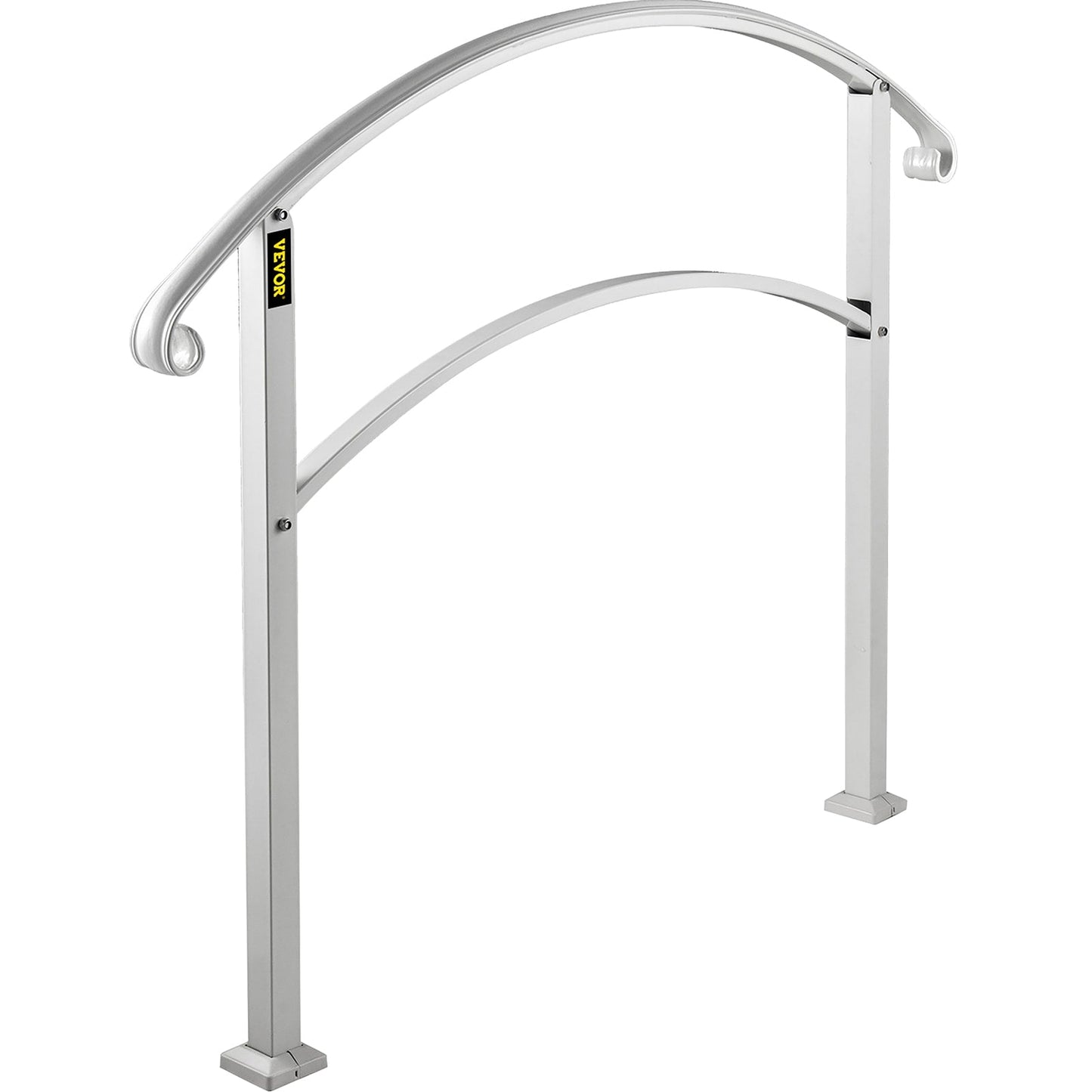 VEVOR Handrails Stair Railing 2-ft x 42-in White Steel Deck Stair Rail Kit