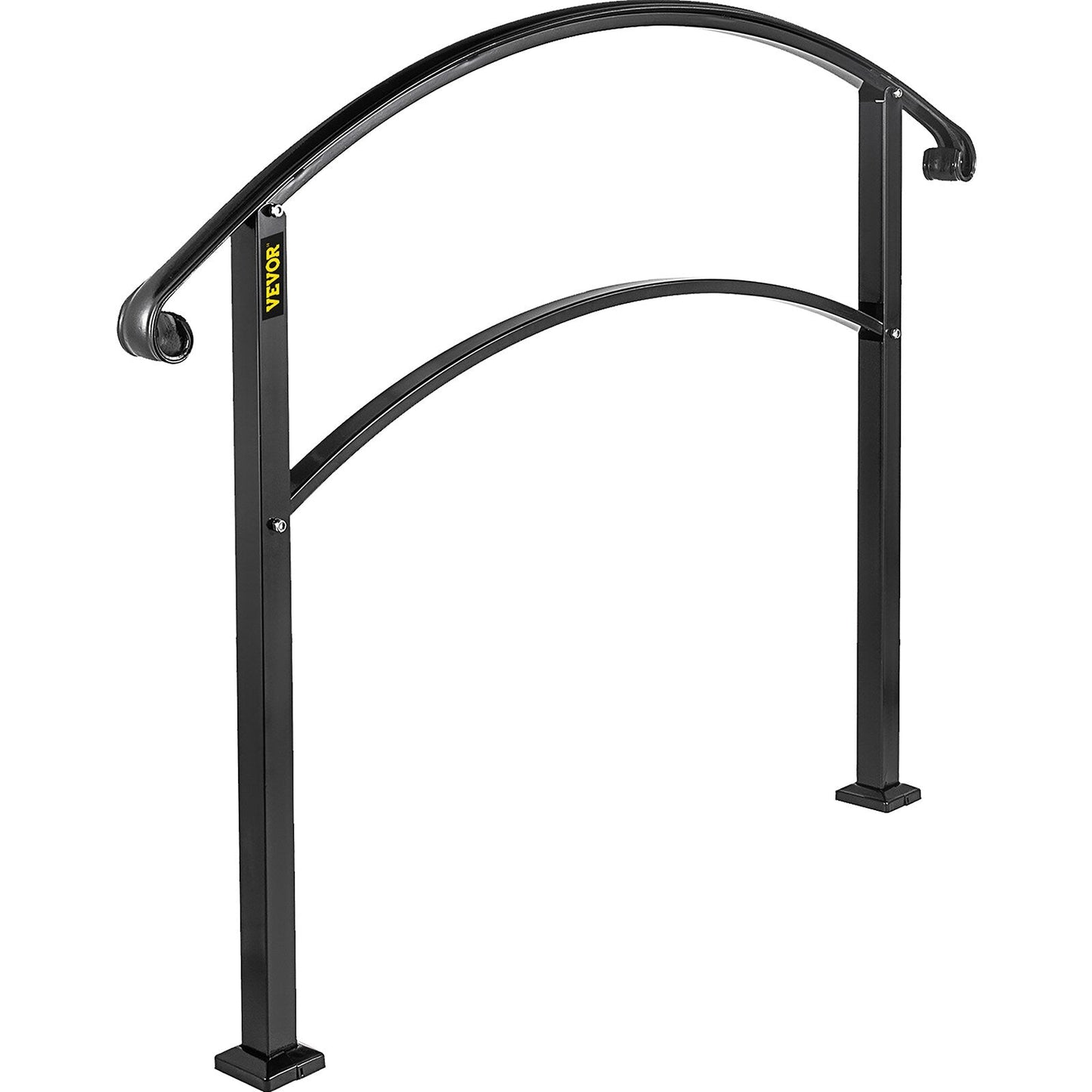 VEVOR Handrails Stair Railing 2-ft x 42-in Black Steel Deck Stair Rail Kit