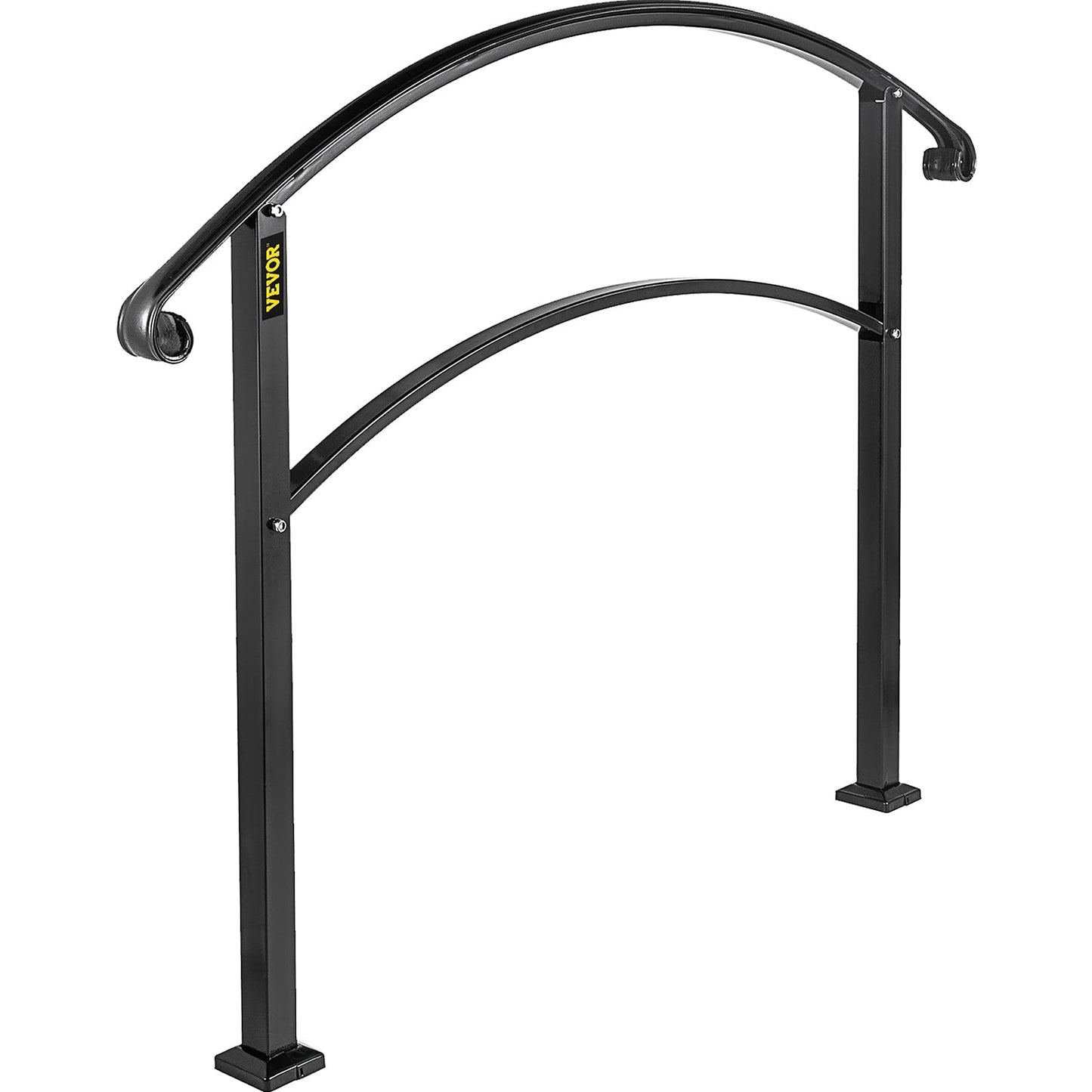 VEVOR Handrails Stair Railing 3-ft x 42-in Black Steel Deck Stair Rail Kit