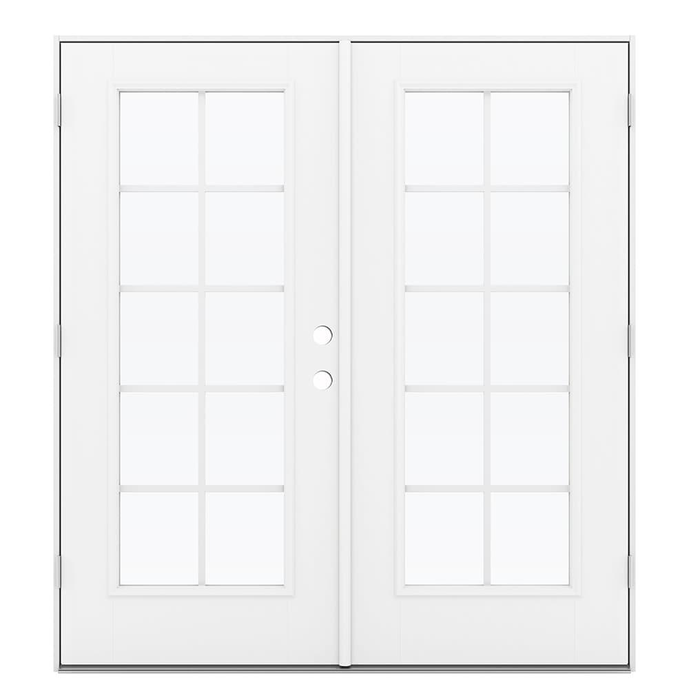 JELD-WEN 72-in x 80-in Fiberglass French, Right-hand outswing – primary product view
